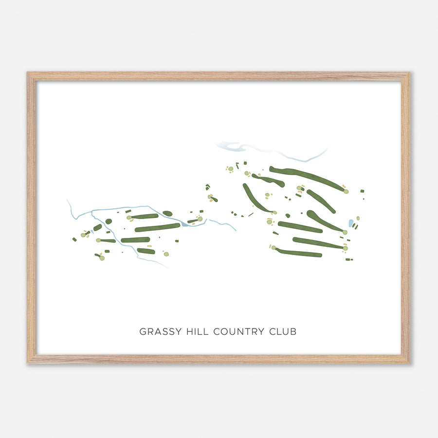 Print of Grassy Hill Country Club Modern Map