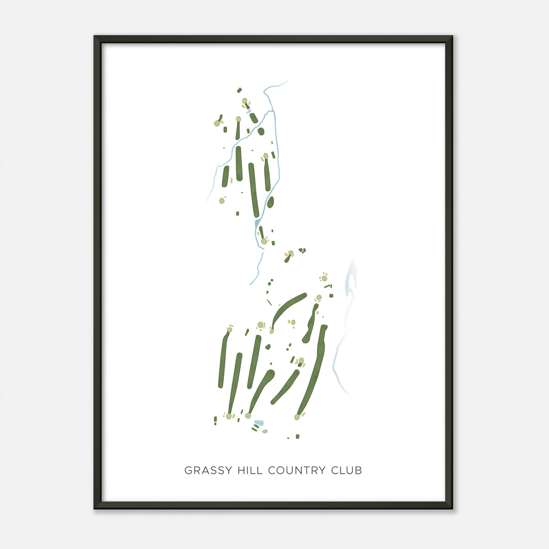 Print of Grassy Hill Country Club Modern Map