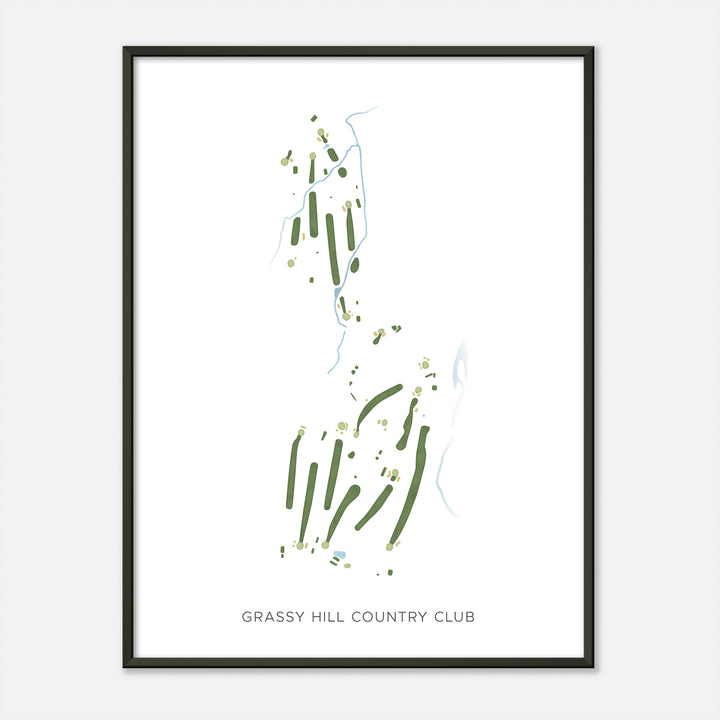 Print of Grassy Hill Country Club Modern Map
