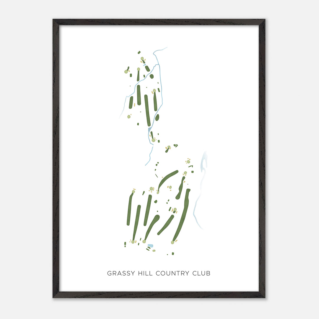 Print of Grassy Hill Country Club Modern Map