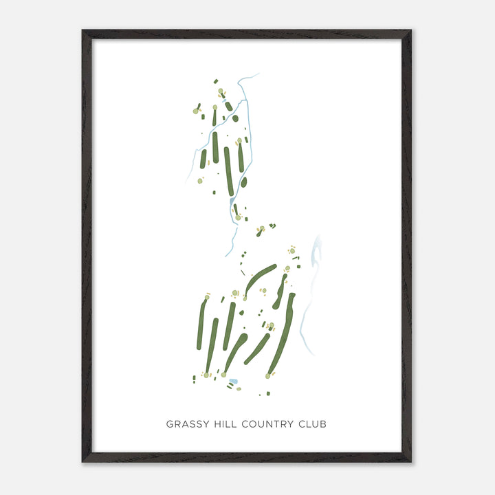 Print of Grassy Hill Country Club Modern Map