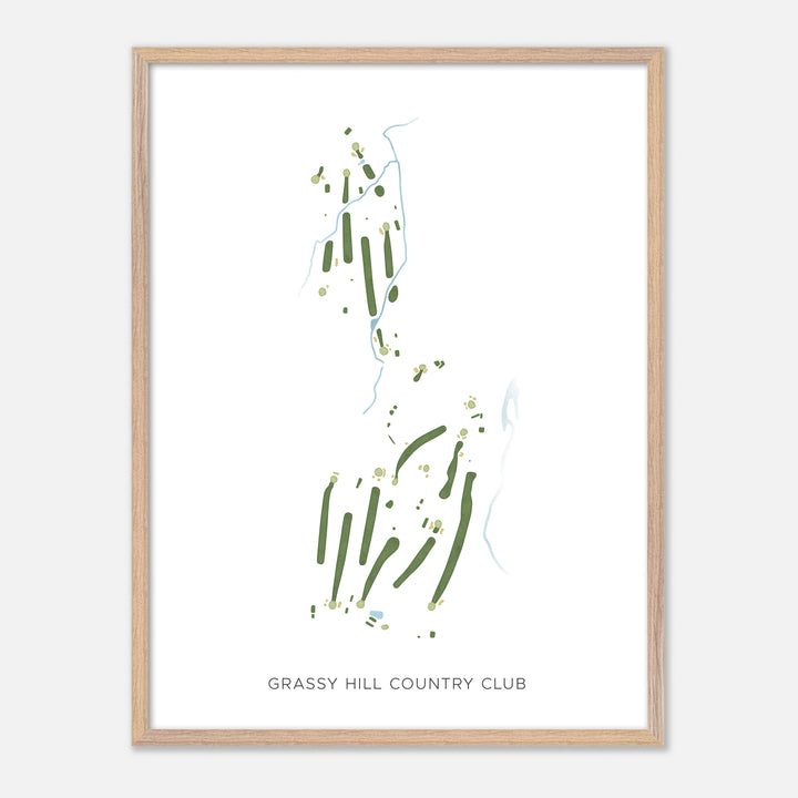 Print of Grassy Hill Country Club Modern Map