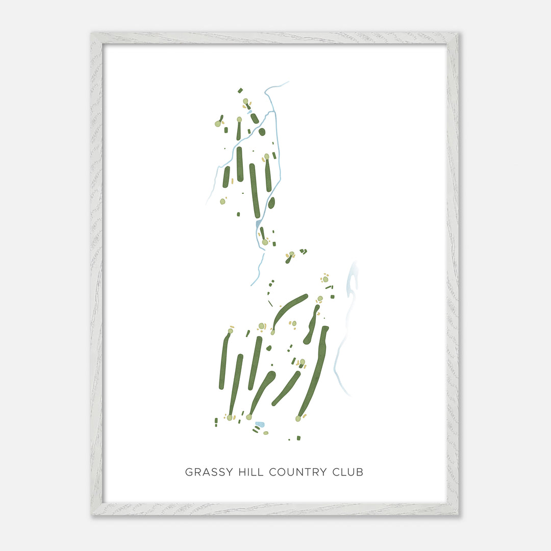 Print of Grassy Hill Country Club Modern Map