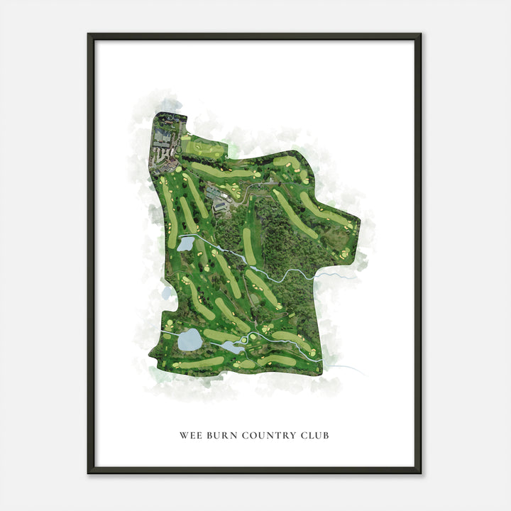 Print of Wee Burn Country Club Classic Map