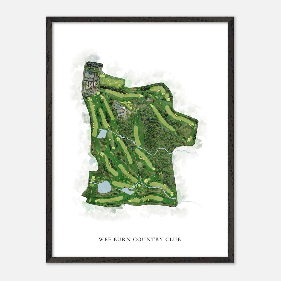 Print of Wee Burn Country Club Classic Map
