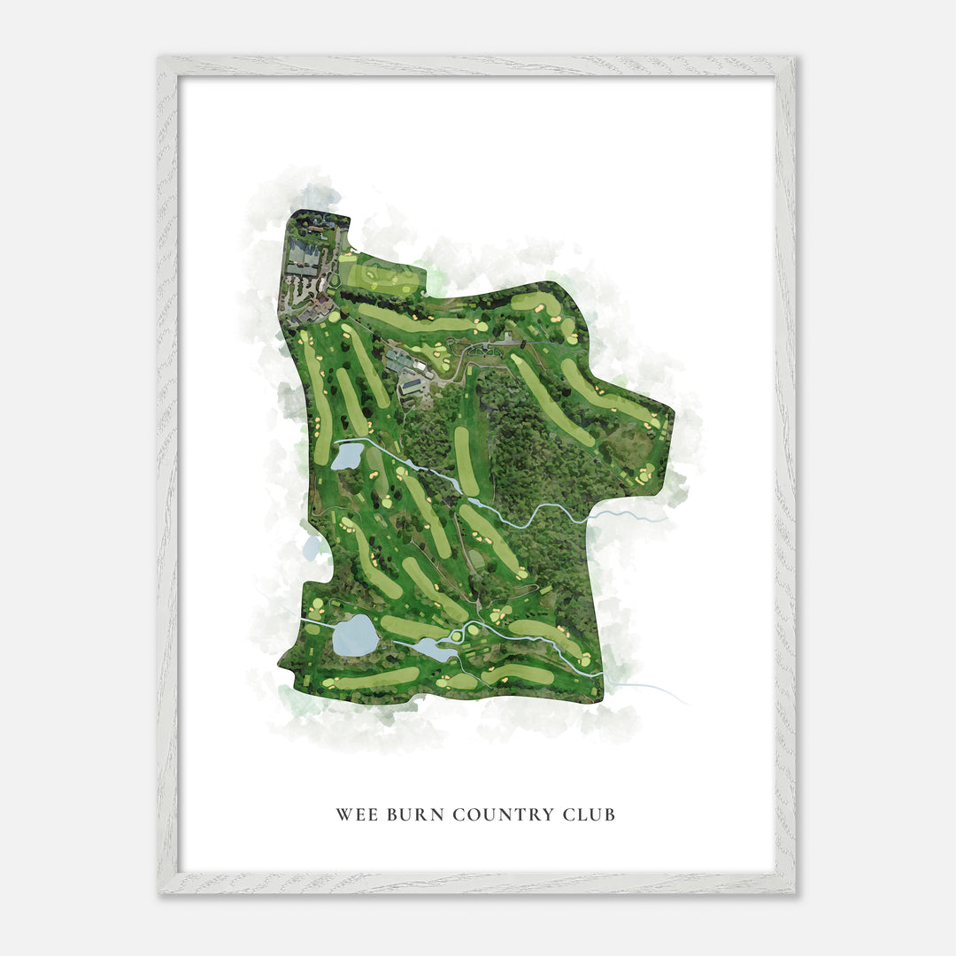 Print of Wee Burn Country Club Classic Map