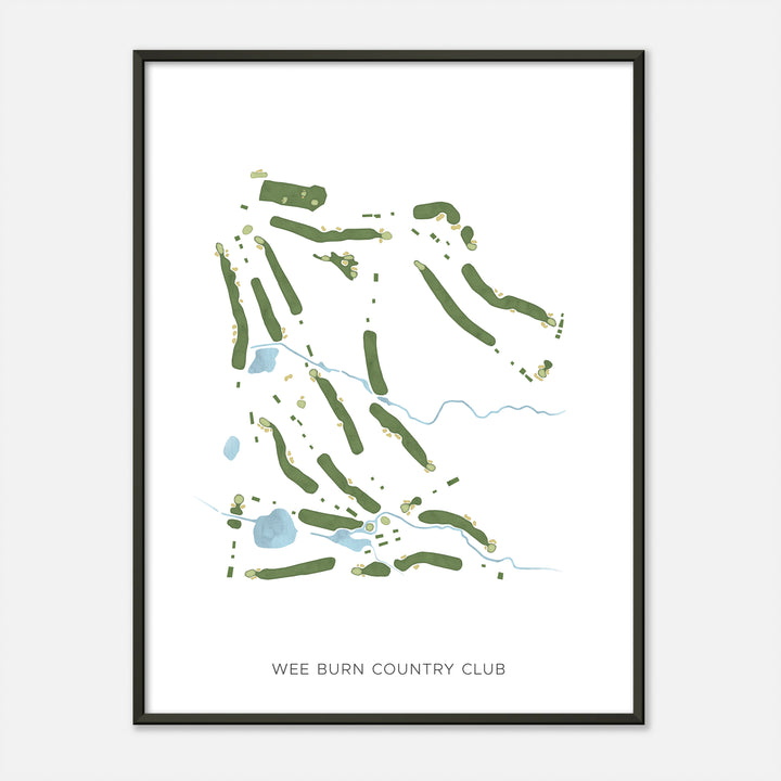 Print of Wee Burn Country Club Modern Map