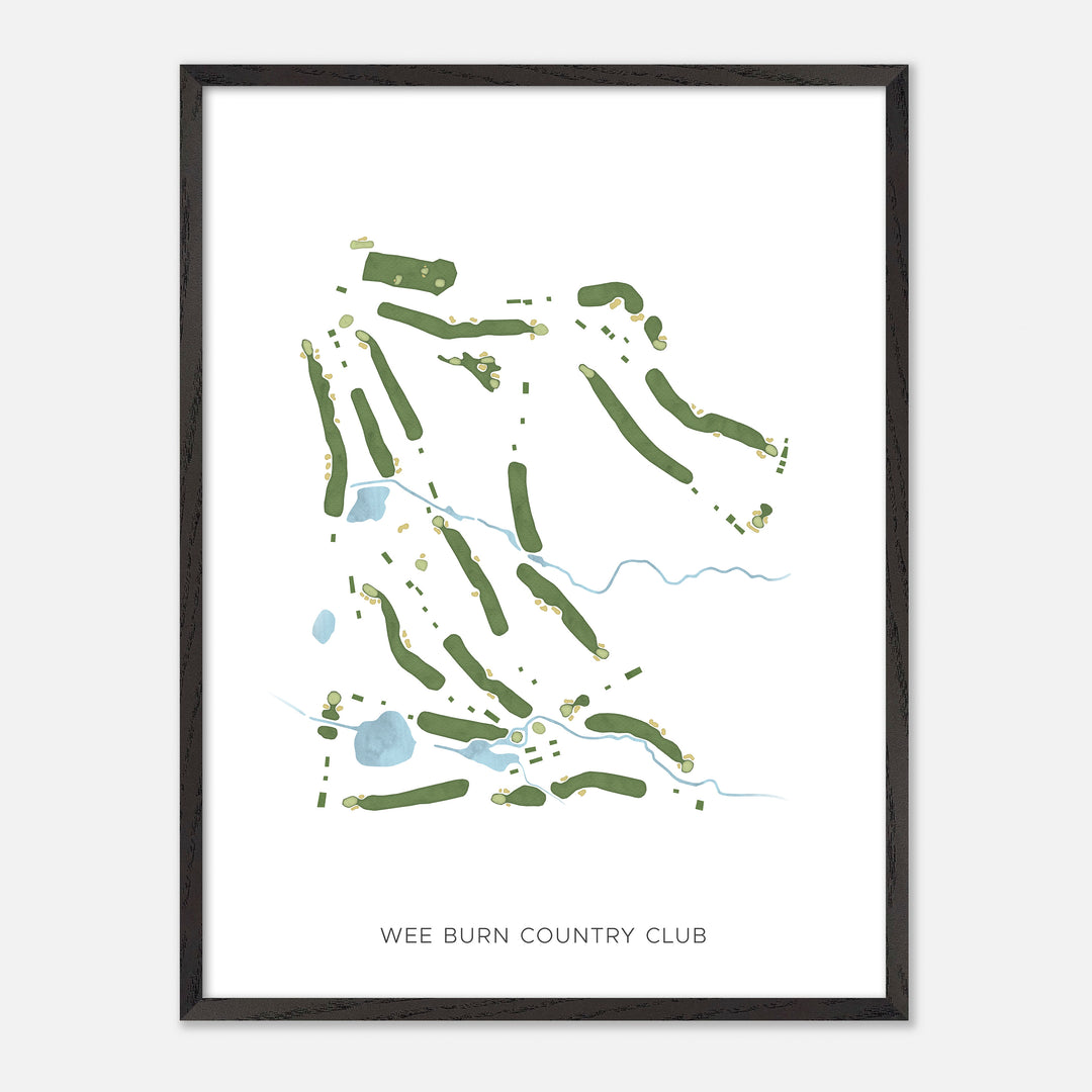 Print of Wee Burn Country Club Modern Map