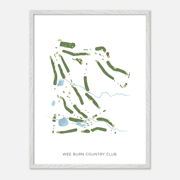 Print of Wee Burn Country Club Modern Map