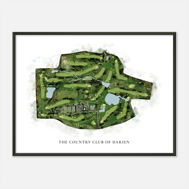 Print of The Country Club Of Darien Classic Map