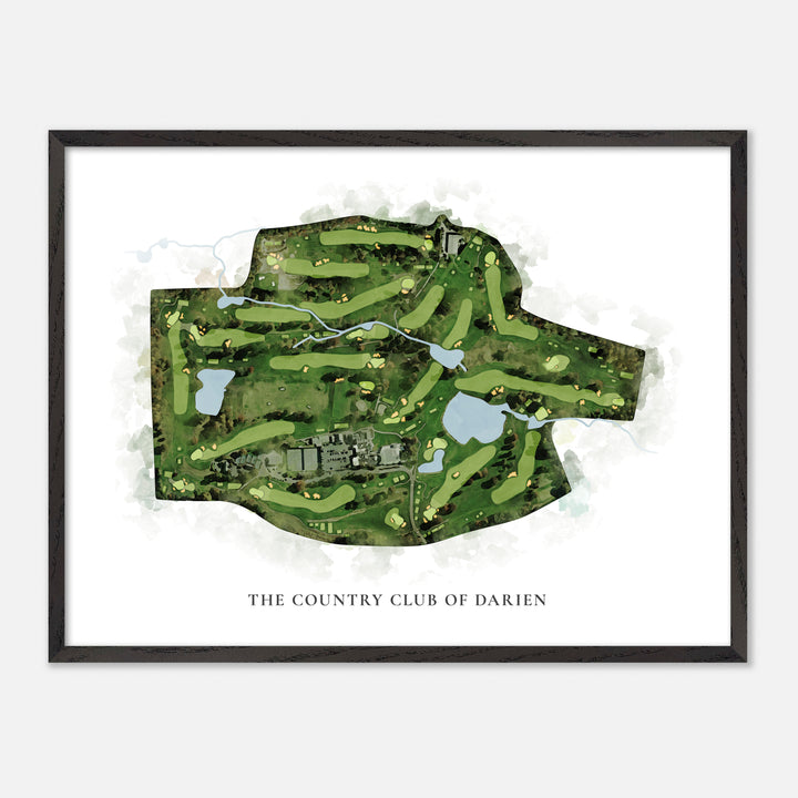 Print of The Country Club Of Darien Classic Map