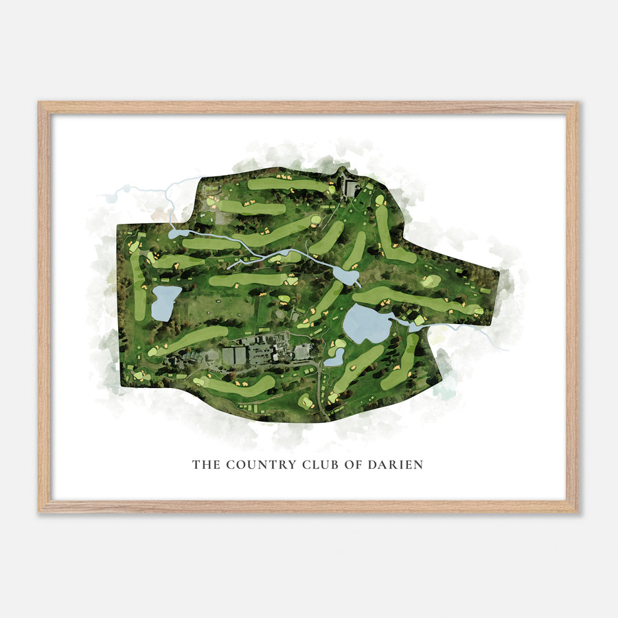 Print of The Country Club Of Darien Classic Map