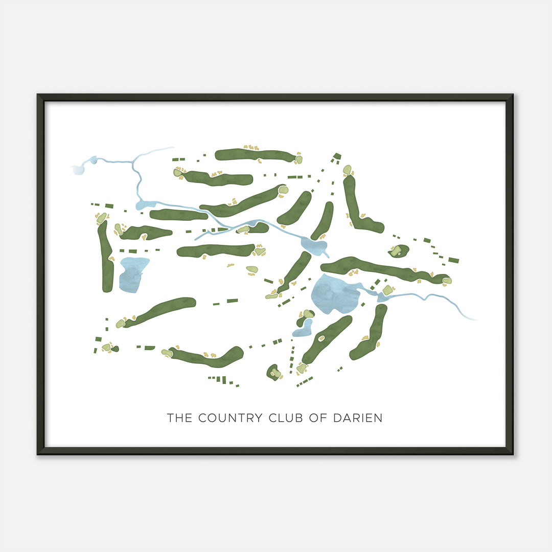 Print of The Country Club Of Darien Modern Map