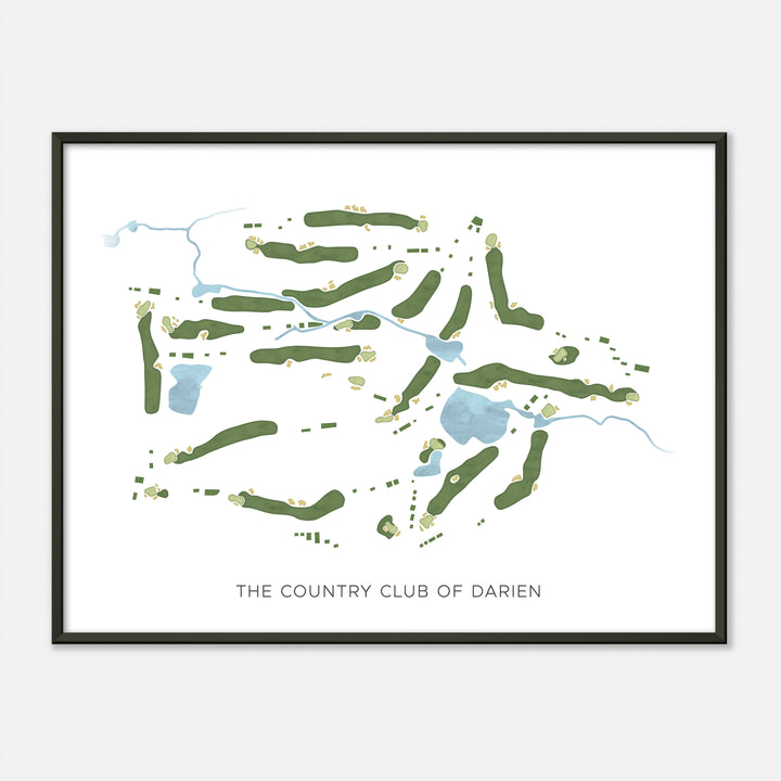 Print of The Country Club Of Darien Modern Map