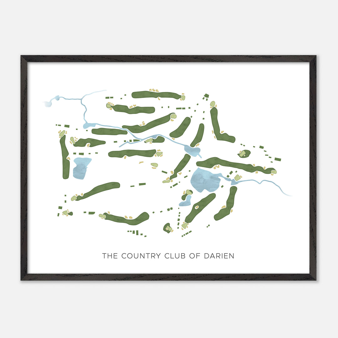 Print of The Country Club Of Darien Modern Map