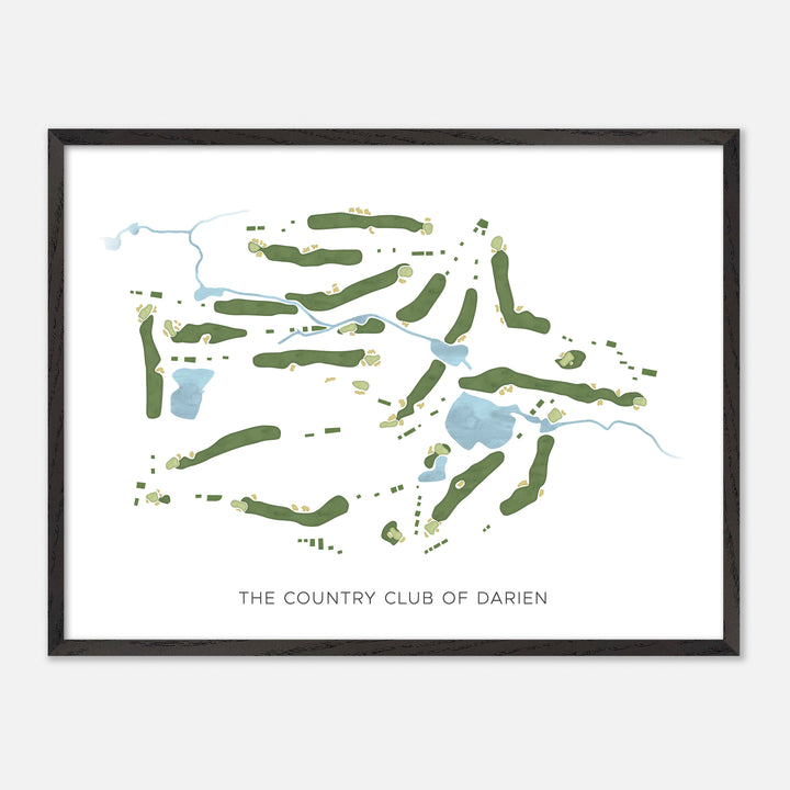Print of The Country Club Of Darien Modern Map