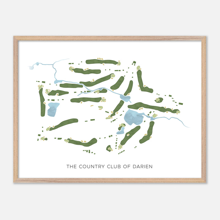 Print of The Country Club Of Darien Modern Map