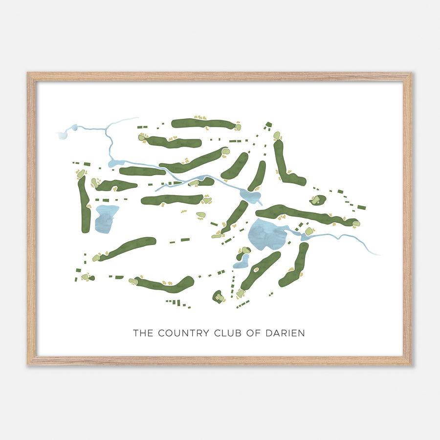 Print of The Country Club Of Darien Modern Map
