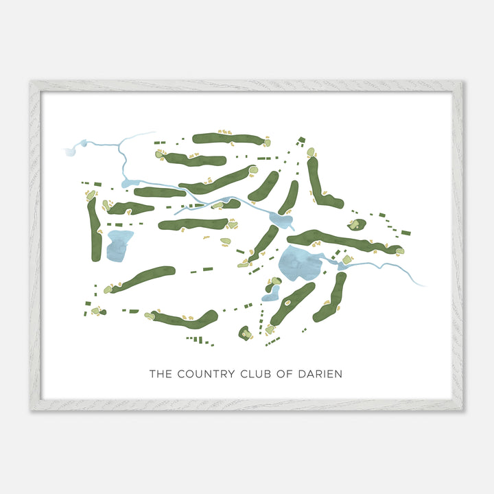 Print of The Country Club Of Darien Modern Map