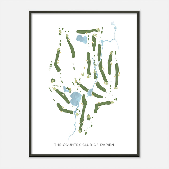Print of The Country Club Of Darien Modern Map