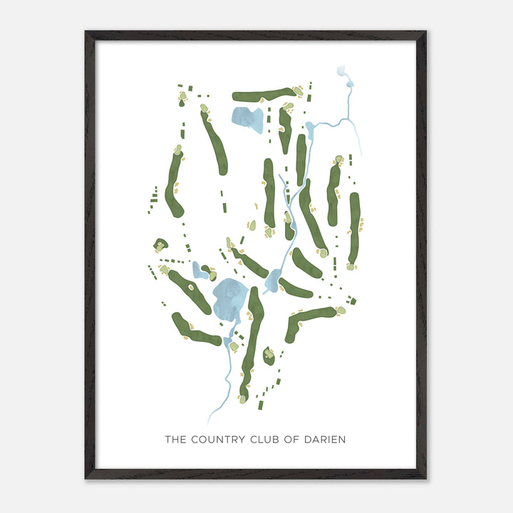 Print of The Country Club Of Darien Modern Map