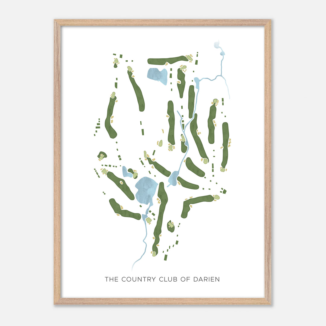 Print of The Country Club Of Darien Modern Map