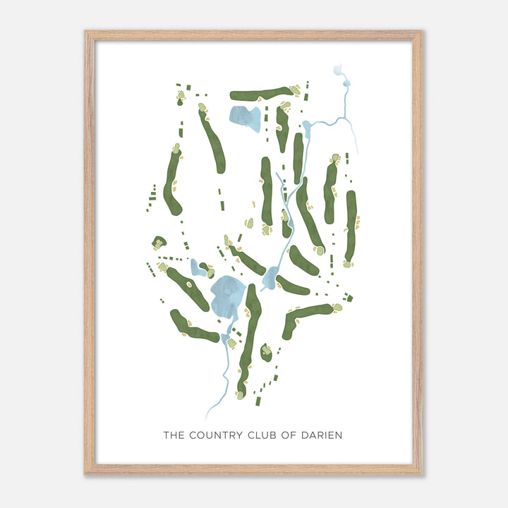 Print of The Country Club Of Darien Modern Map