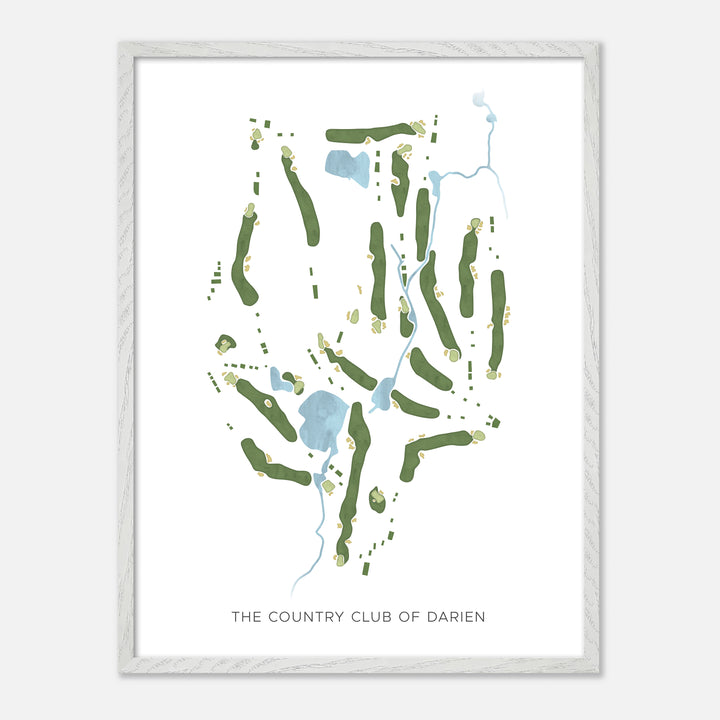 Print of The Country Club Of Darien Modern Map