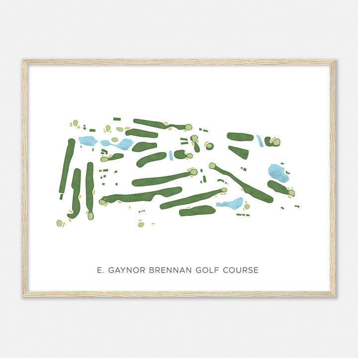 Print of E. Gaynor Brennan Golf Course Modern Map