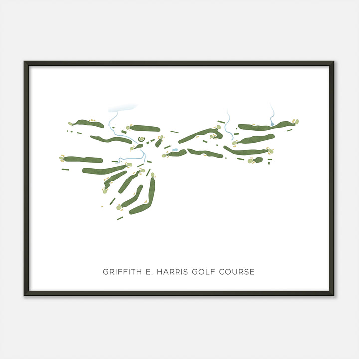 Print of Griffith E. Harris Golf Course Modern Map