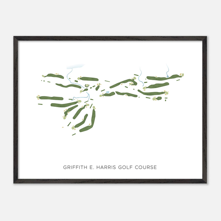 Print of Griffith E. Harris Golf Course Modern Map