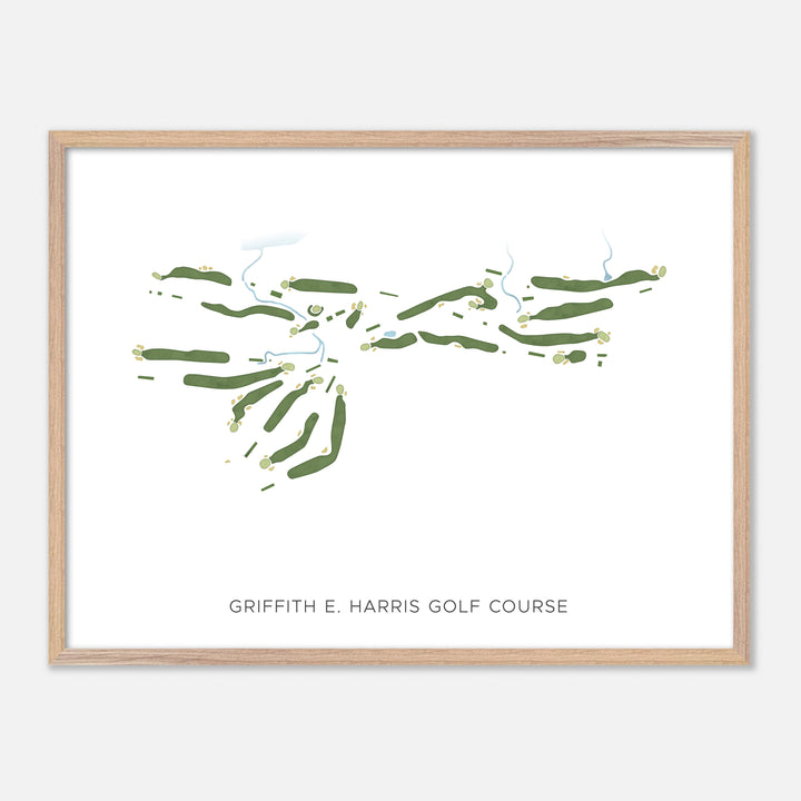 Print of Griffith E. Harris Golf Course Modern Map