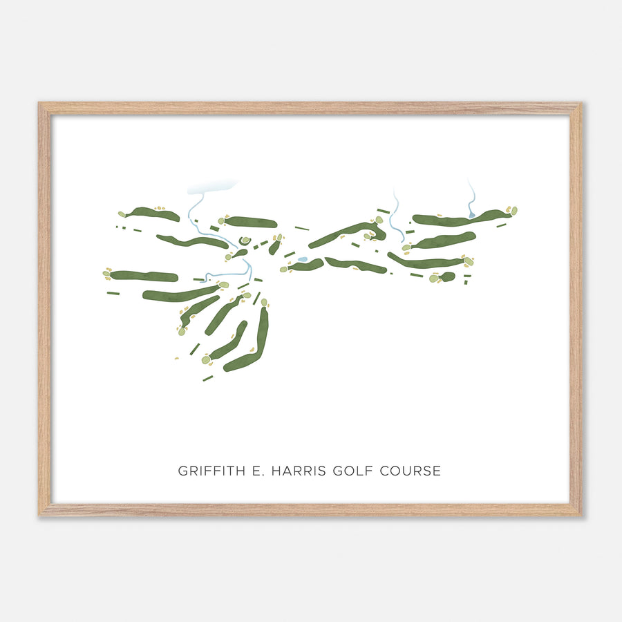 Print of Griffith E. Harris Golf Course Modern Map
