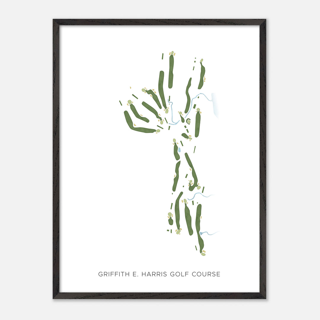 Print of Griffith E. Harris Golf Course Modern Map