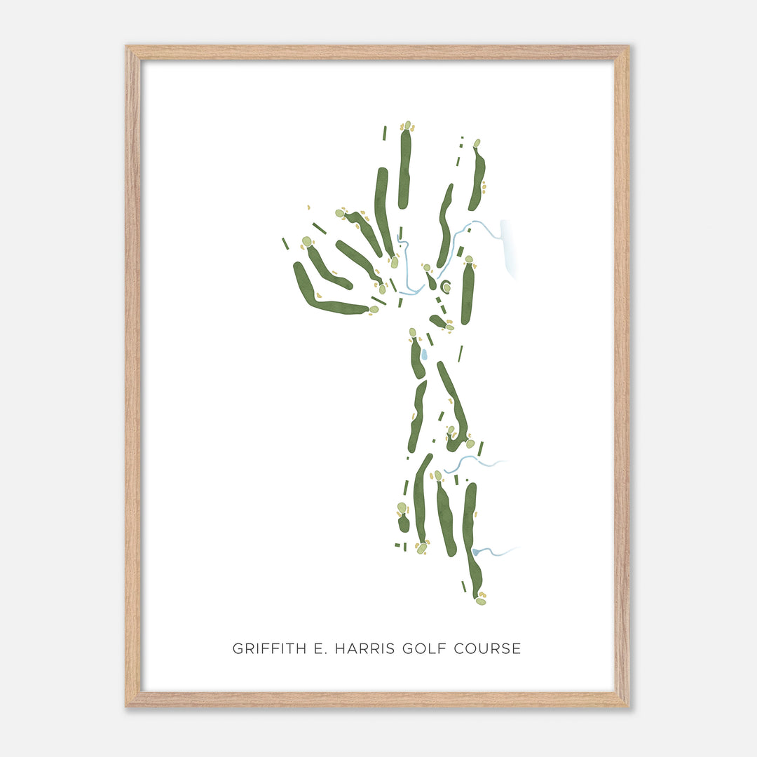 Print of Griffith E. Harris Golf Course Modern Map