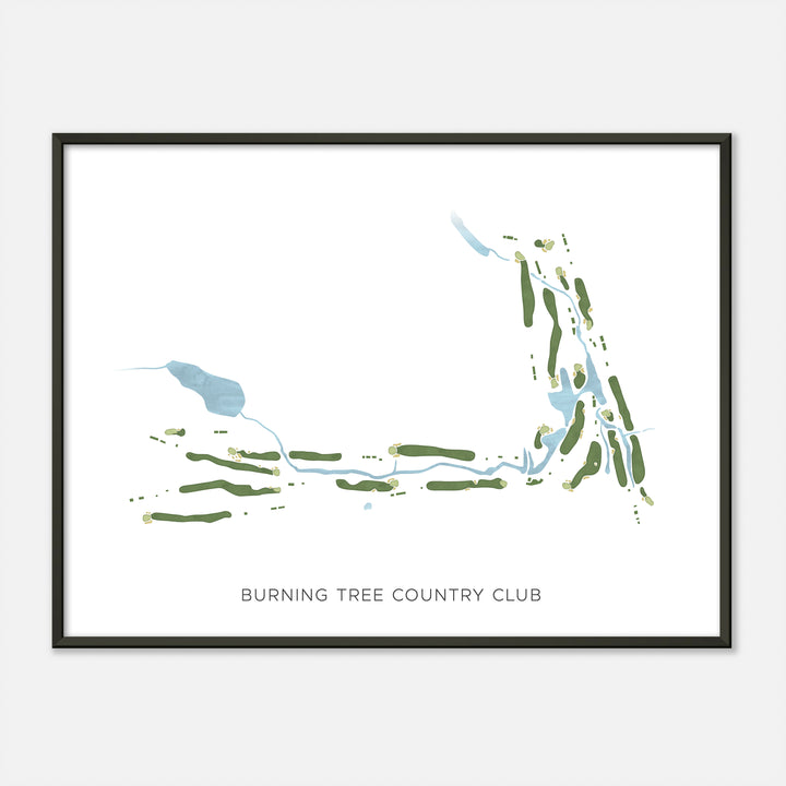Print of Burning Tree Country Club Modern Map