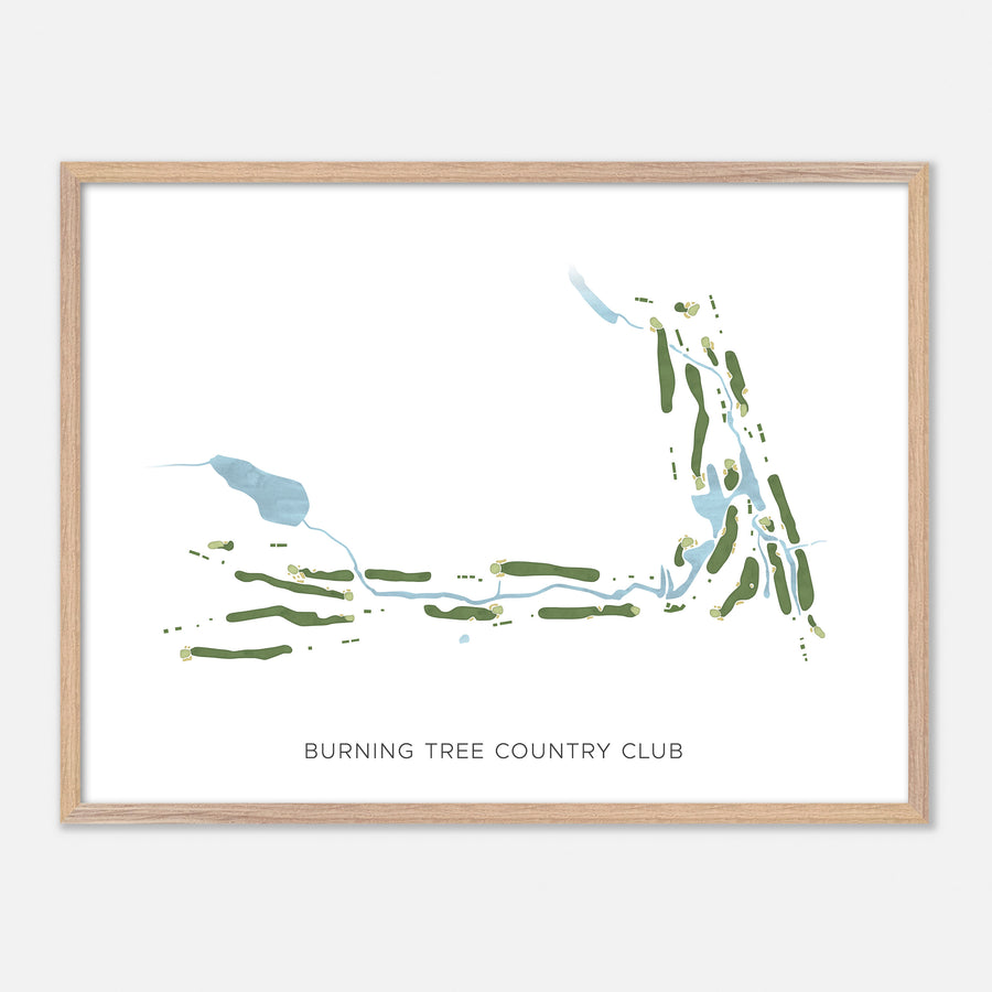 Print of Burning Tree Country Club Modern Map