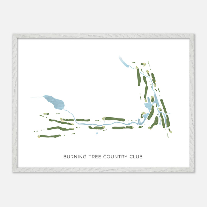 Print of Burning Tree Country Club Modern Map