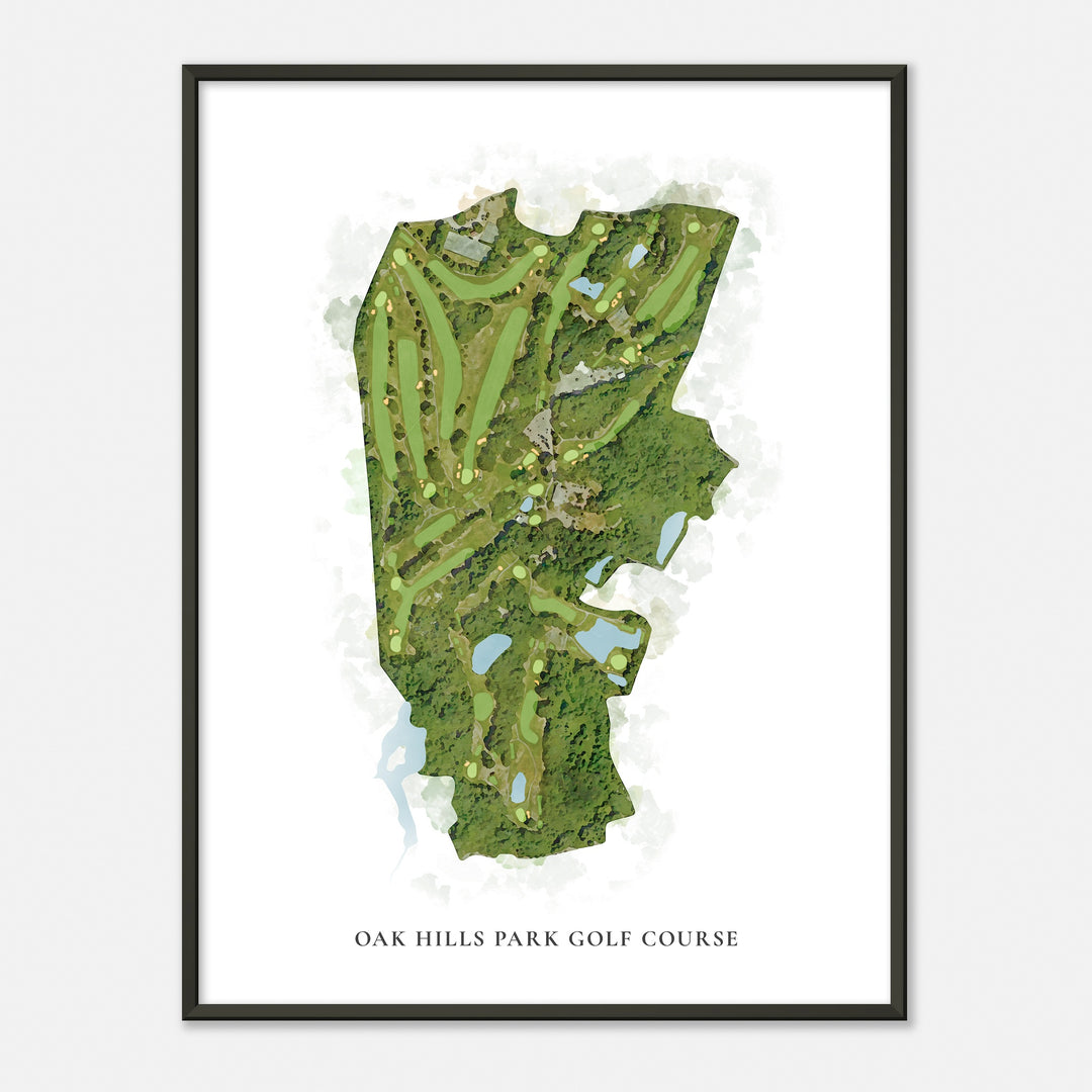 Print of Oak Hills Park Golf Course Classic Map