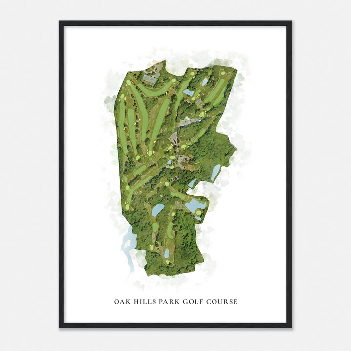 Print of Oak Hills Park Golf Course Classic Map