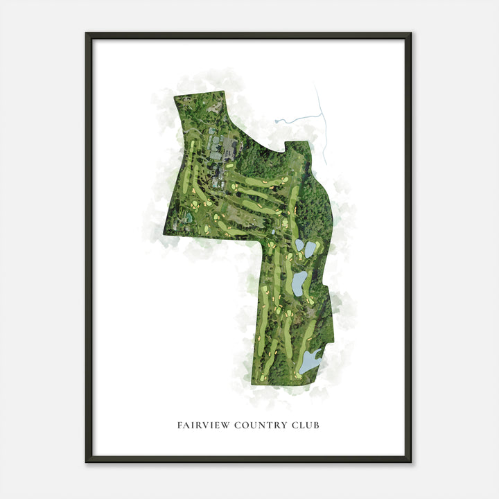 Print of Fairview Country Club Classic Map