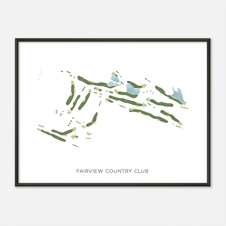 Print of Fairview Country Club Modern Map