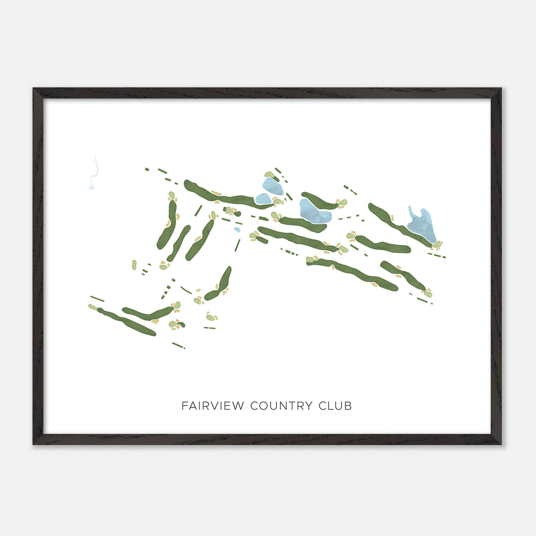 Print of Fairview Country Club Modern Map
