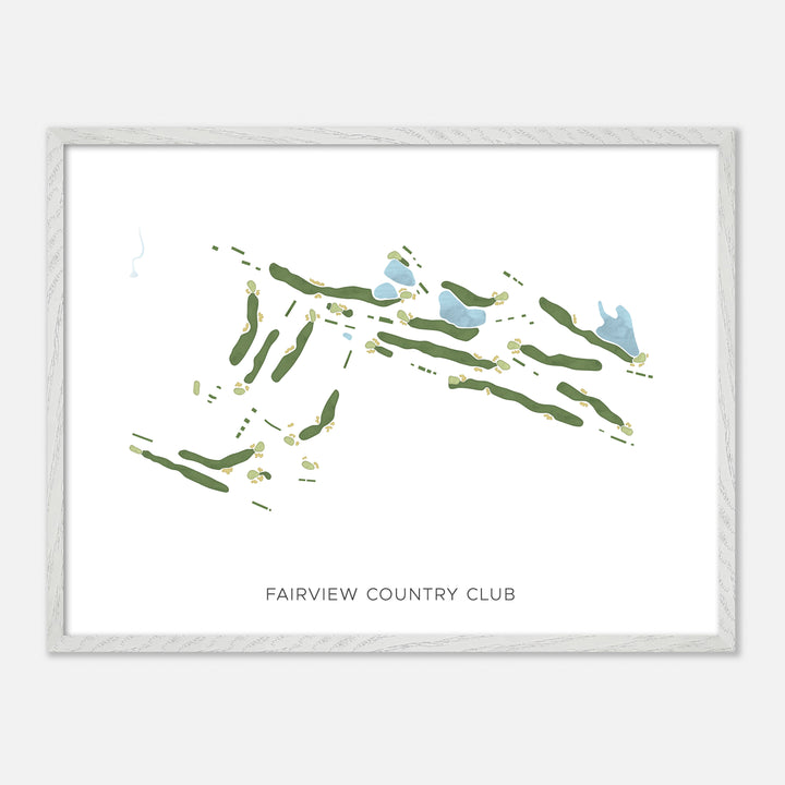 Print of Fairview Country Club Modern Map