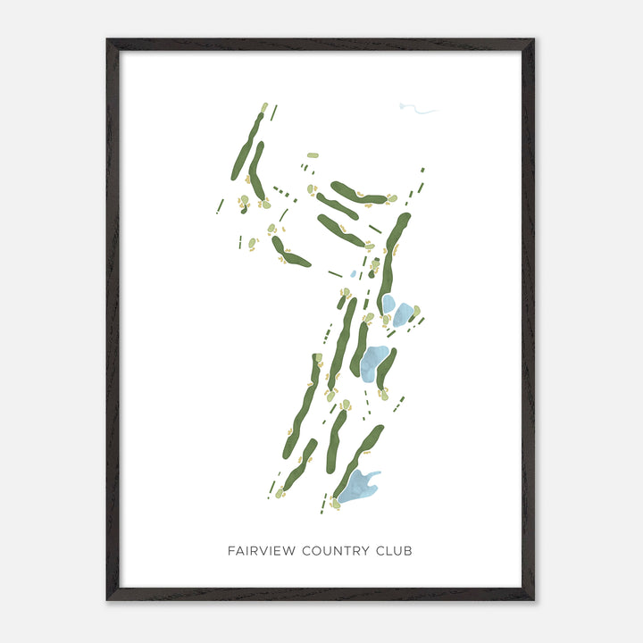 Print of Fairview Country Club Modern Map
