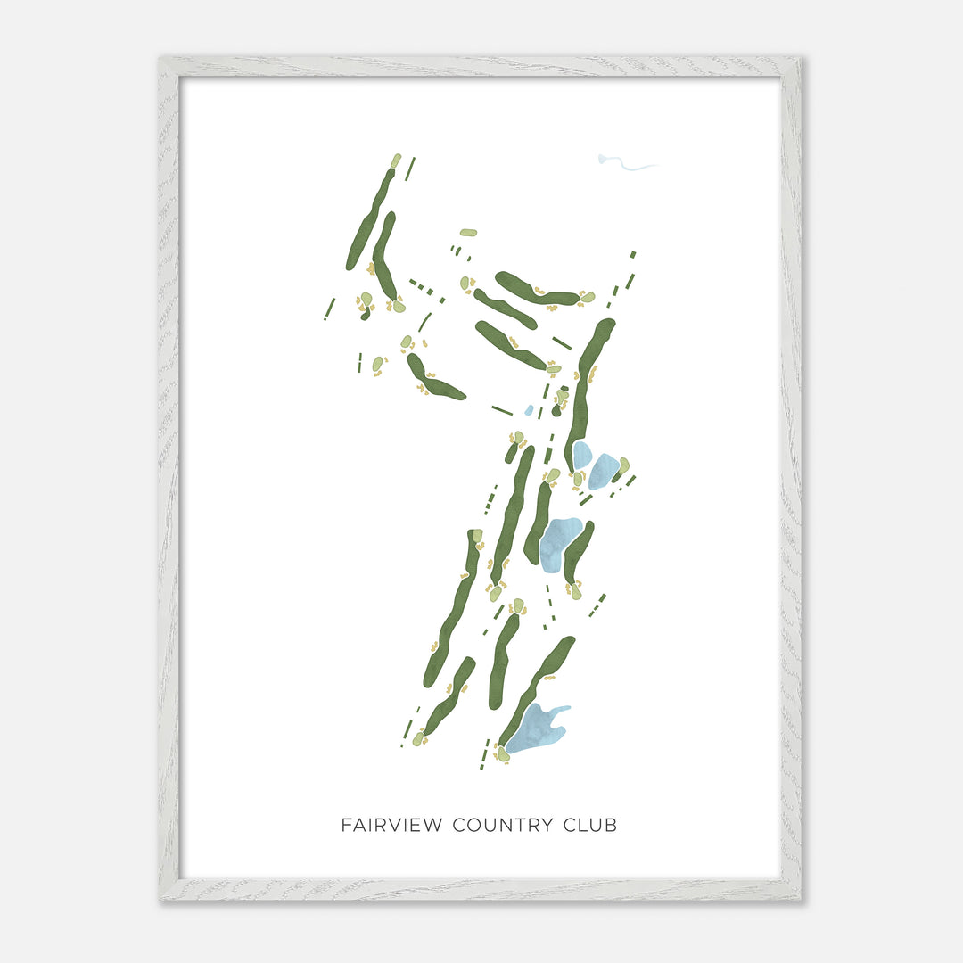 Print of Fairview Country Club Modern Map