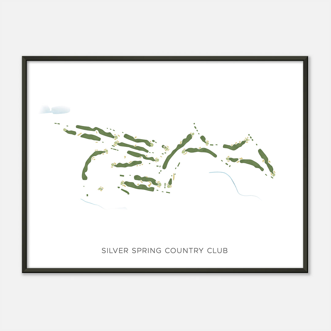 Print of Silver Spring Country Club Modern Map