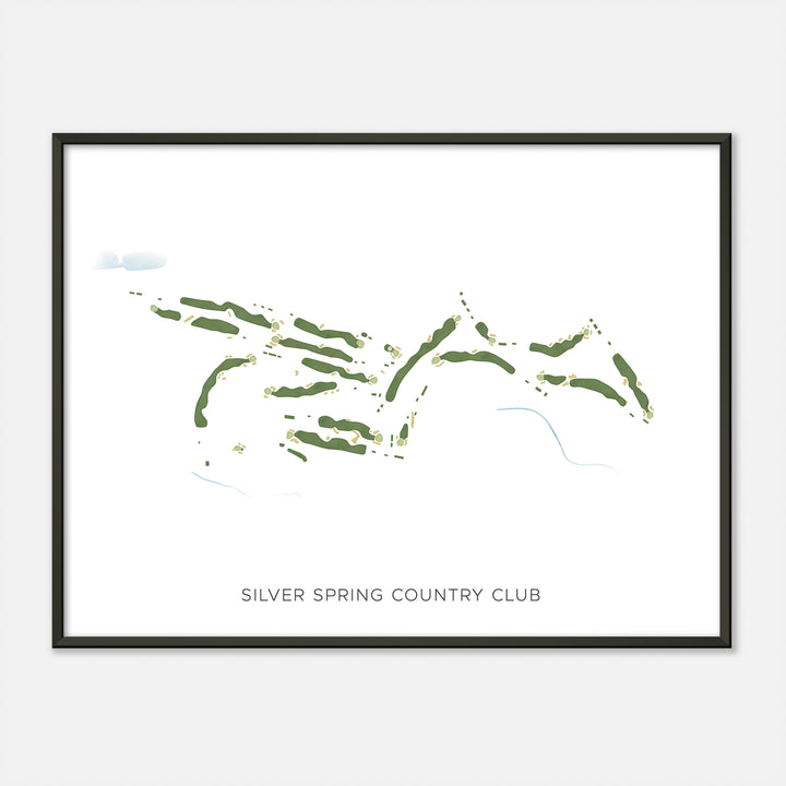 Print of Silver Spring Country Club Modern Map