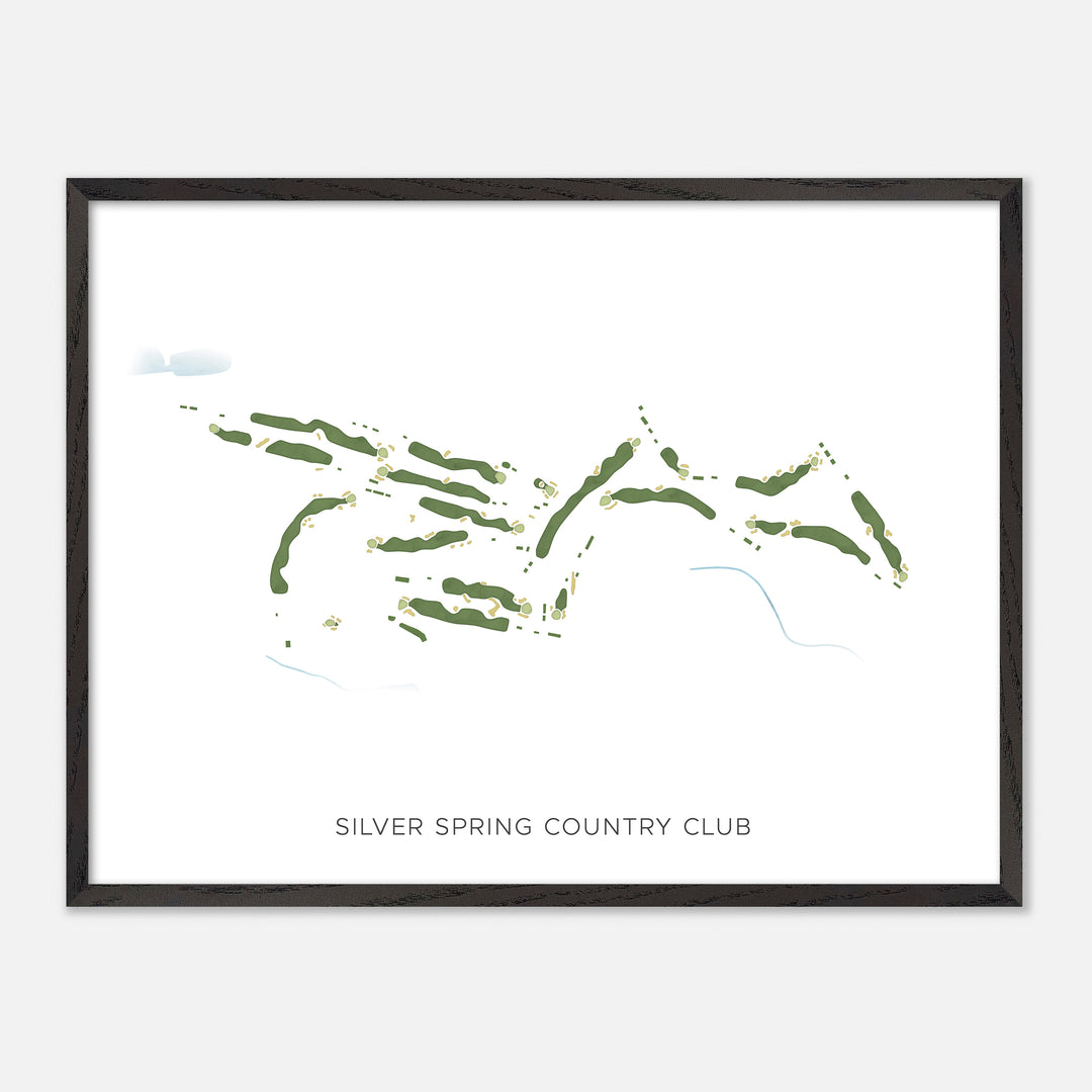 Print of Silver Spring Country Club Modern Map