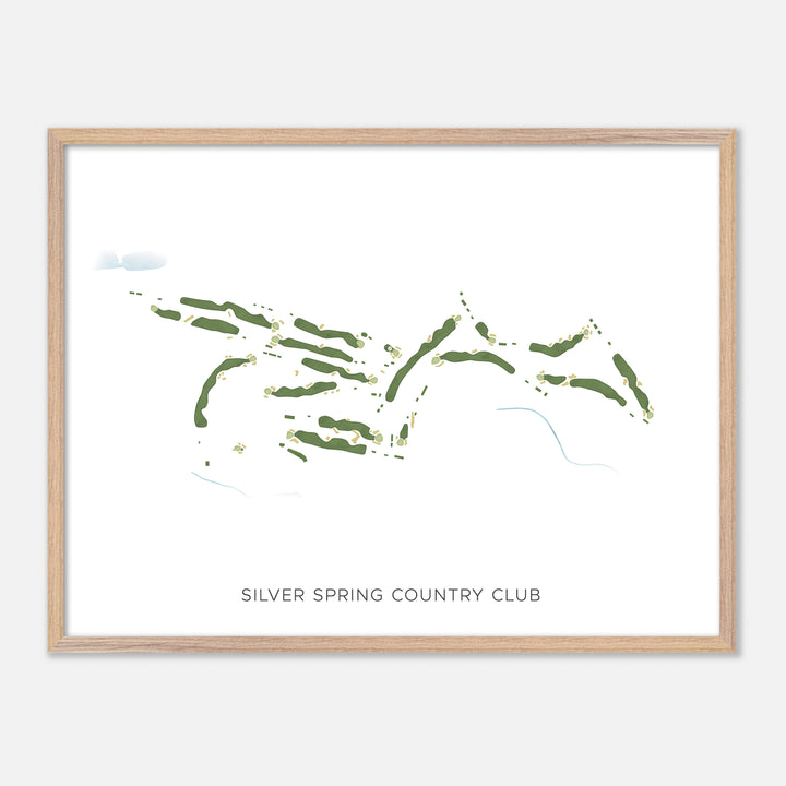 Print of Silver Spring Country Club Modern Map